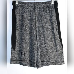 Under ArmourSmall Youth Style#1253528 Gray and Black Loose Fit Athletic Shorts